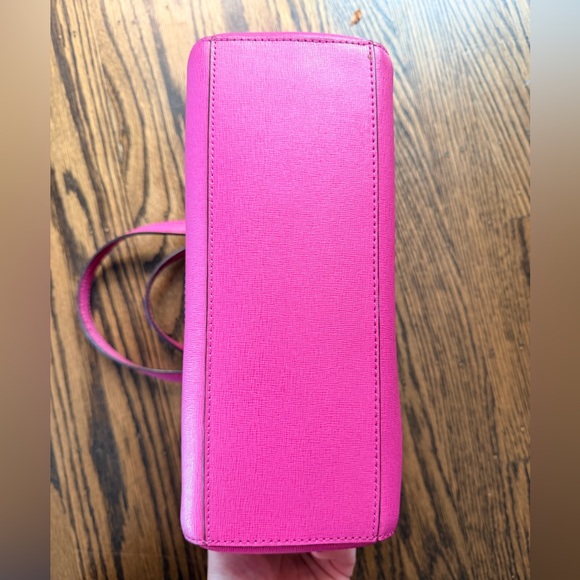Coach Saffiano hot pink Fuchsia Leather mini Satchel - Picture 4 of 6